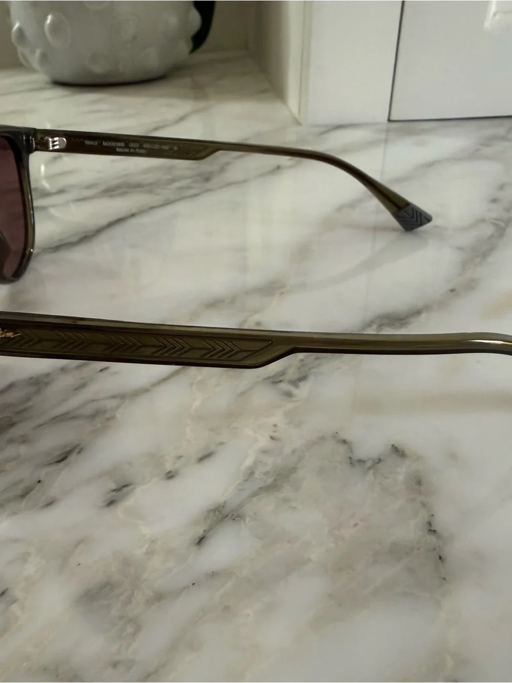 Maui Jim shiny trans green frame with Maui rose frame - polarized